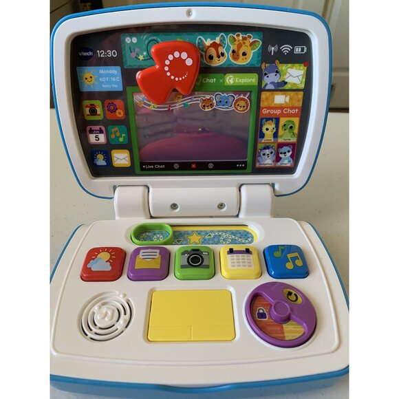Vtech Blue Pretend Play Laptop With Interactive Features & Educational Games For - Picture 1 of 4